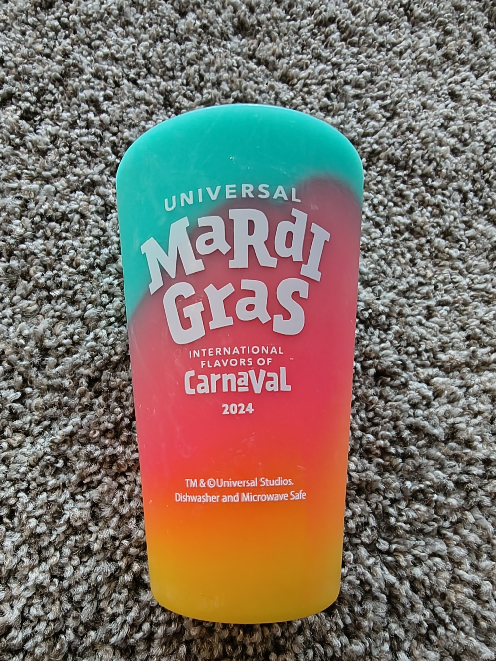 Universal Studios 2024 Mardi Gras Gradient Silicone Party Cup - Sunset Colors
